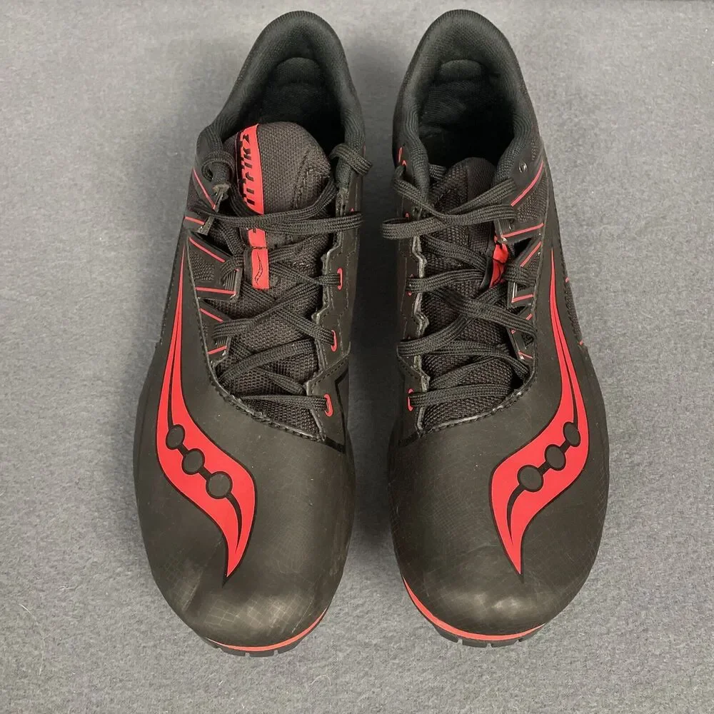 Saucony Mens Track Spike Shoes 10.5 Running Black Track Field Sprinting - Picture 2 of 14